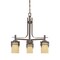 Designers Fountain Mission Ridge 3 Light Rustic Warm Mahogany with Goldenrod Glass Shades Chandelier For Dining Rooms 82183-WM - alternate 1